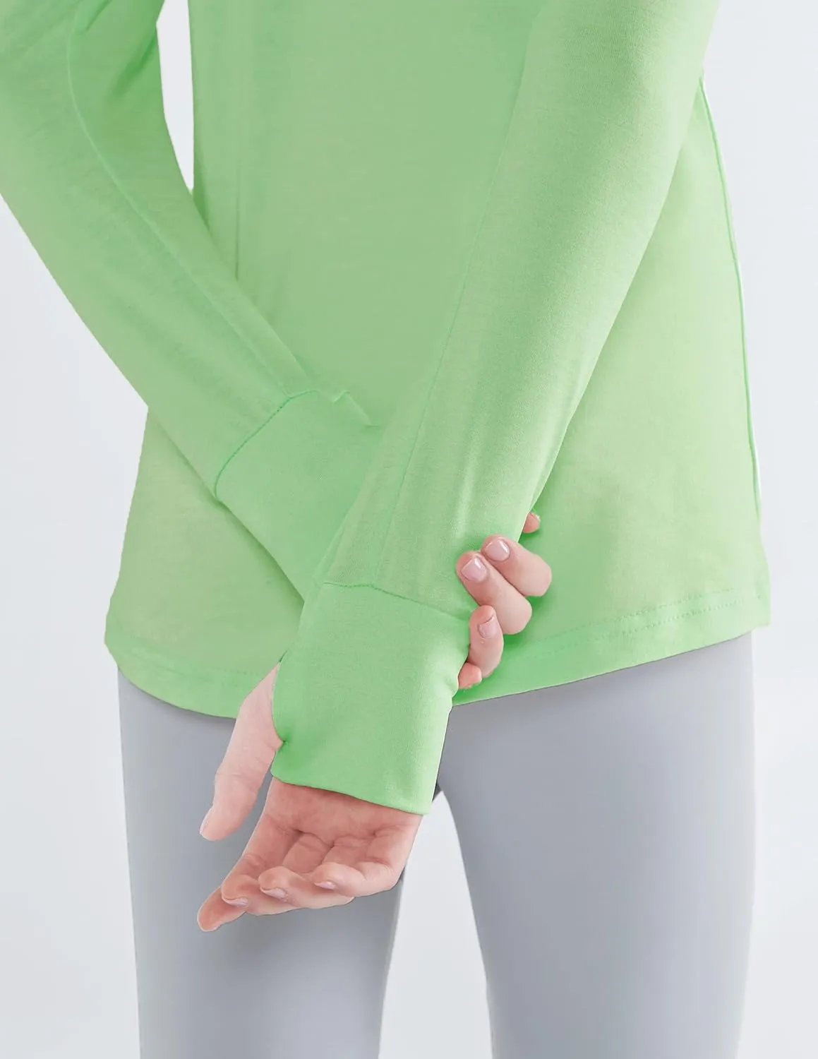 3 Pack Athletic Girls Long Sleeve Shirts with Thumb Holes, Workout Hoodies for Kids, Hooded Shirt Pullover Tops