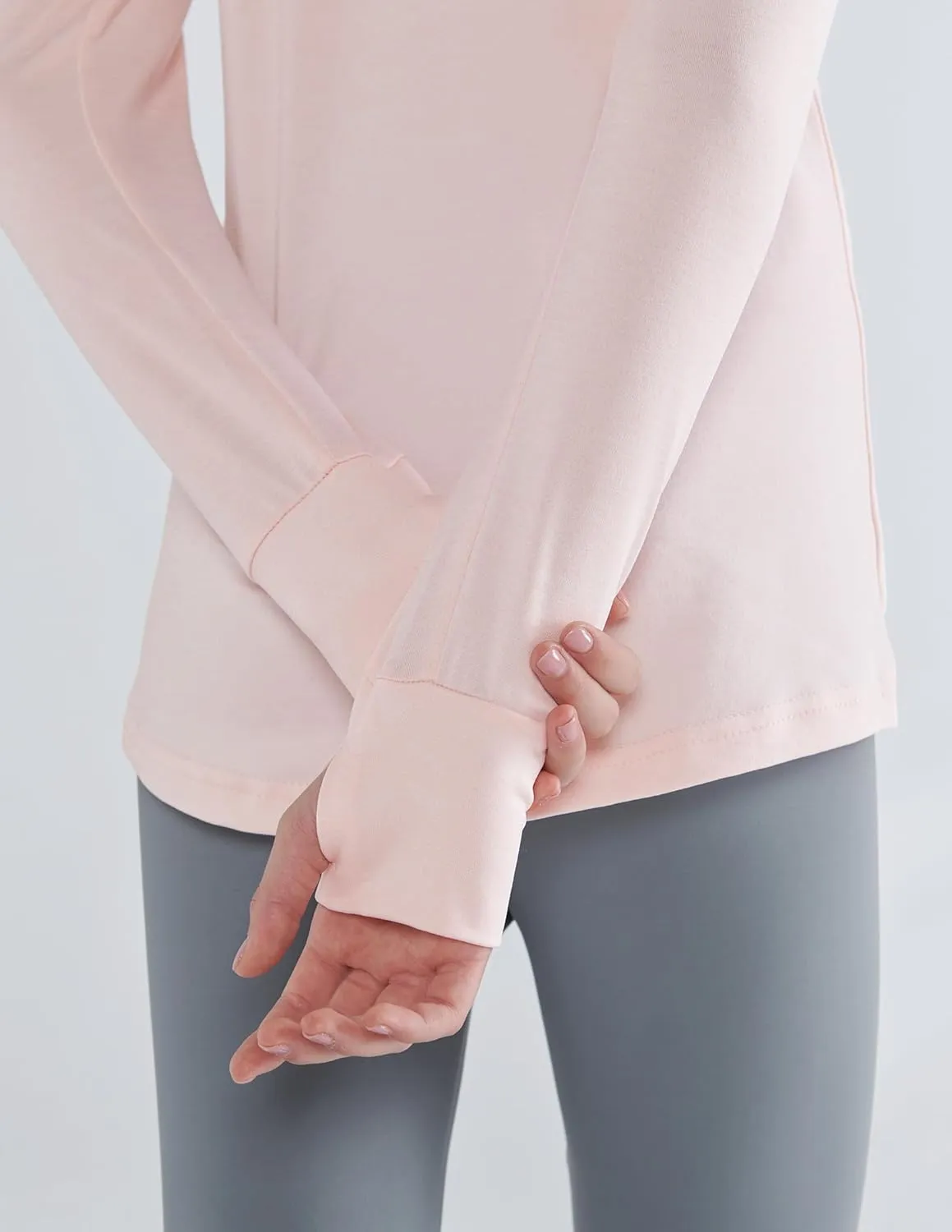 3 Pack Athletic Girls Long Sleeve Shirts with Thumb Holes, Workout Hoodies for Kids, Hooded Shirt Pullover Tops