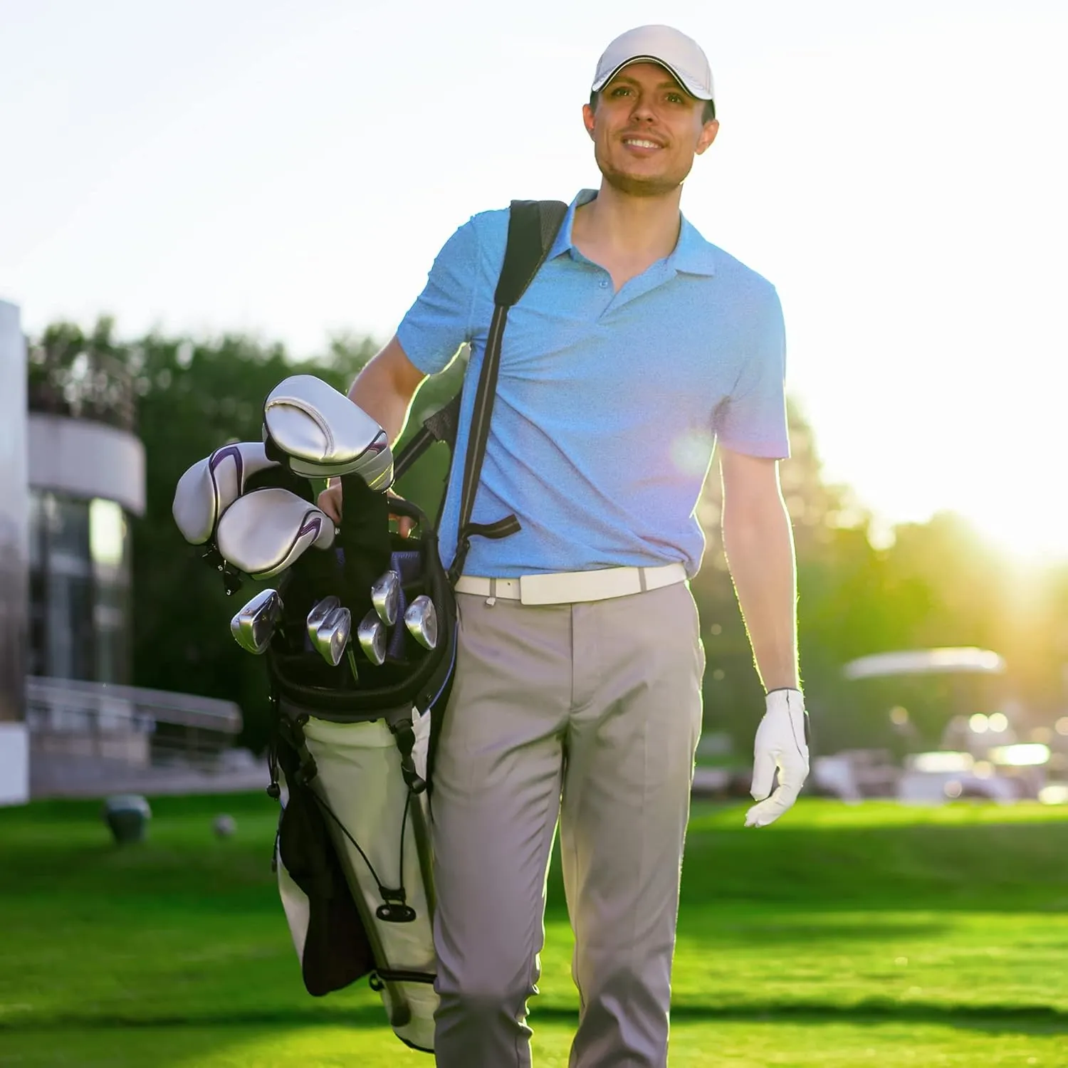 4/5 Pack Mens Polo Shirts Short Sleeve Quick Dry Moisture Wicking Casual Golf T Shirts for Men