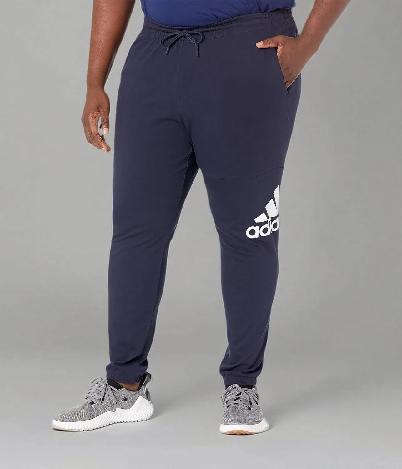 adidas Men's Essentials Single Jersey Tapered Badge of Sport Pants