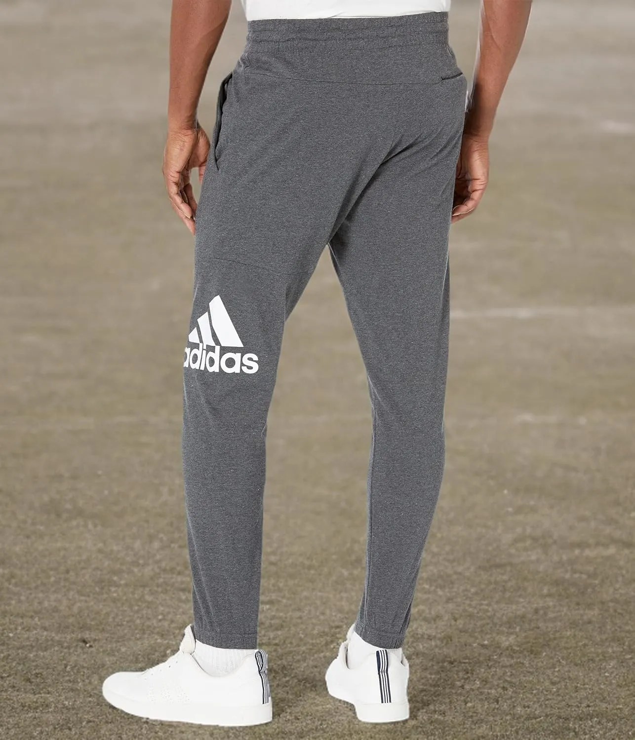 adidas Men's Essentials Single Jersey Tapered Badge of Sport Pants