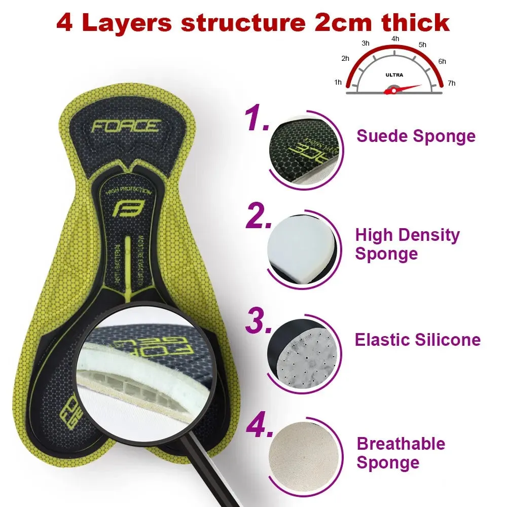 Aerodoc Blue black Gel Padded Unisex Cycling Pants with 2 Pockets & Reflector | High-Quality Performance Gear