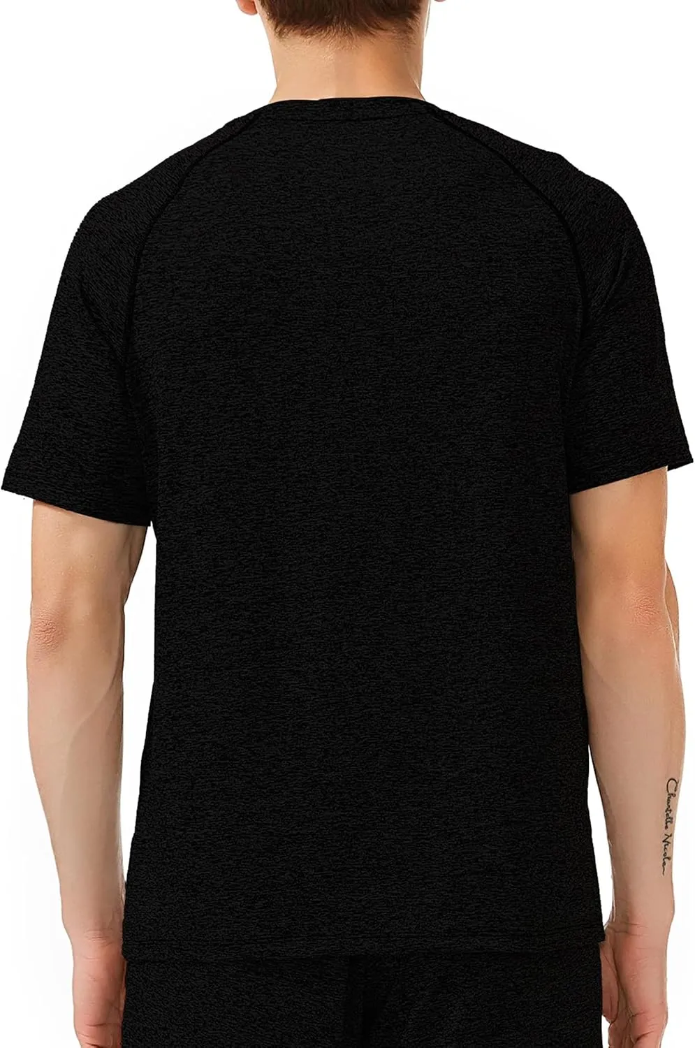 ALAVIKING Workout Shirts for Men Quick Dry Running Gym Athletic T Shirts Moisture Wicking Short Sleeve Fitness Crew Neck