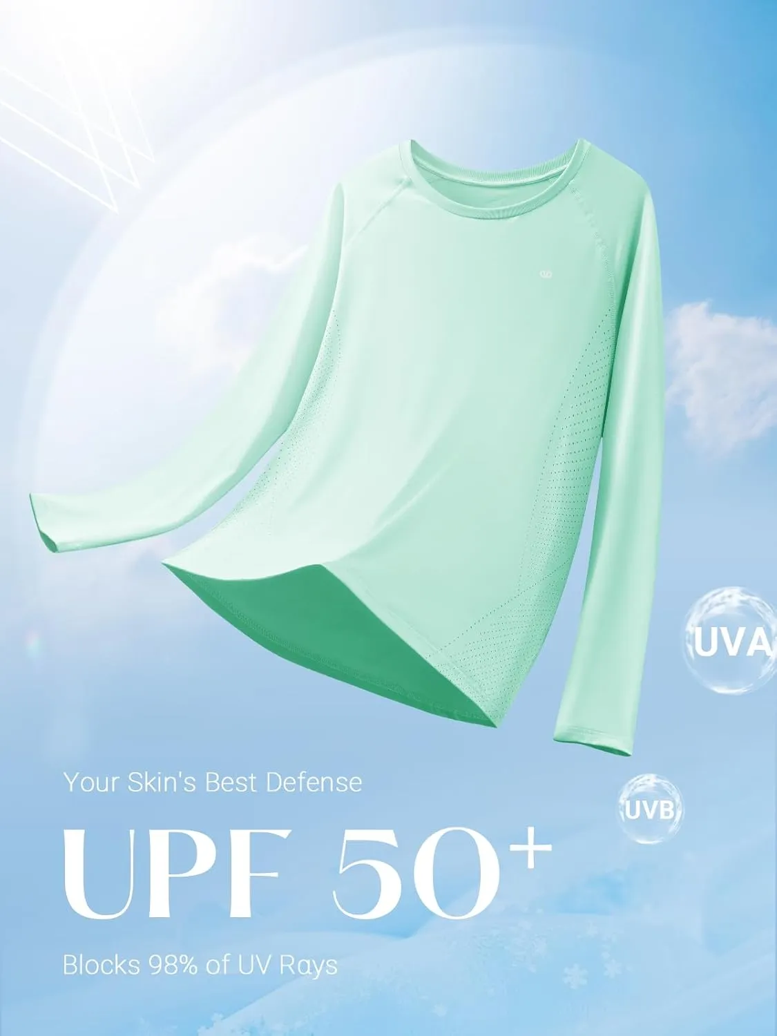 ALLZERO Rash Guard for Women UPF 50  Long Sleeve Sun Shirts Quick Dry SPF Shirts for Workout Hiking Fishing