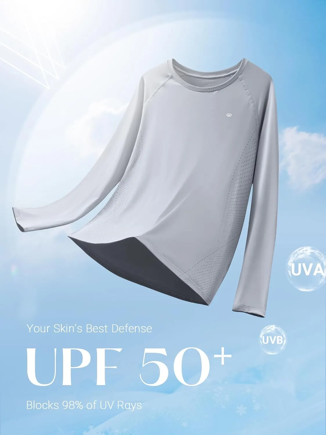 ALLZERO Rash Guard for Women UPF 50  Long Sleeve Sun Shirts Quick Dry SPF Shirts for Workout Hiking Fishing