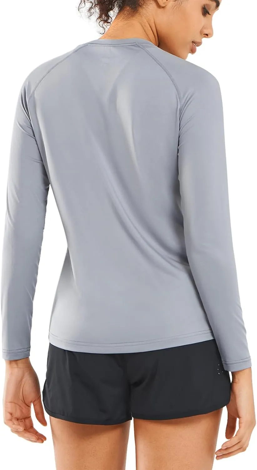 ALLZERO Rash Guard for Women UPF 50  Long Sleeve Sun Shirts Quick Dry SPF Shirts for Workout Hiking Fishing