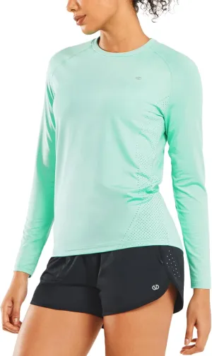 ALLZERO Rash Guard for Women UPF 50  Long Sleeve Sun Shirts Quick Dry SPF Shirts for Workout Hiking Fishing