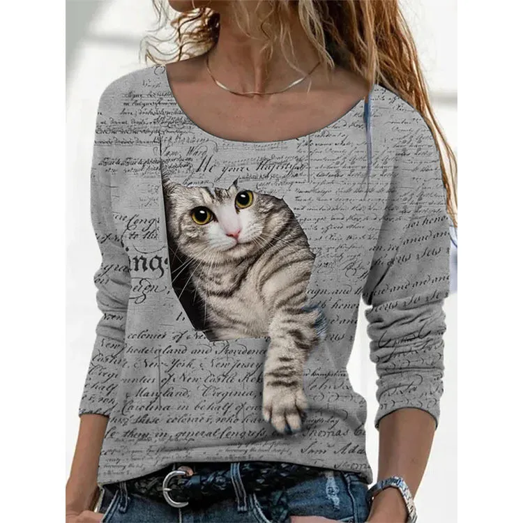 Animal T-Shirt Bottoming Shirt Wholesale Women Clothing