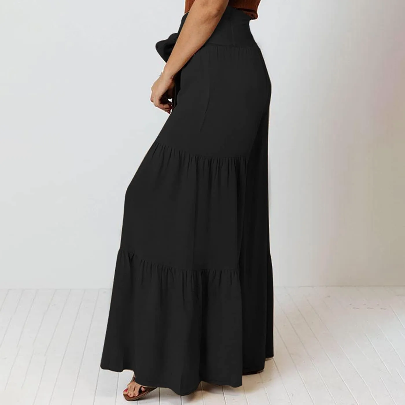 Arssm Women Wide Leg Pants High Waist Dressy Bow Tie Pant Work Business Casual Trousers