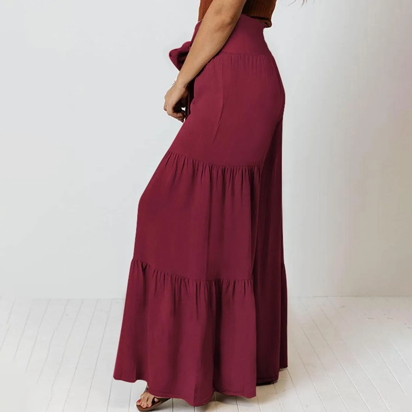 Arssm Women Wide Leg Pants High Waist Dressy Bow Tie Pant Work Business Casual Trousers