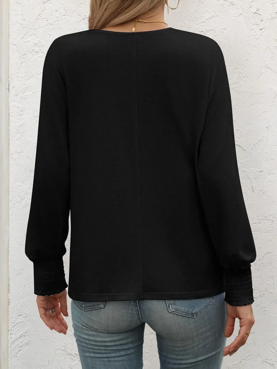 ATHMILE Long Sleeve Tops for Women 2025 Spring Fashion T Shirts for Women Crewneck Casual Loose Shirts Basic Tee