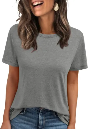 AUTOMET Summer Tops Women Spring Short Sleeve Shirts Beach Vacation Outfits Plus Size Workout Tshirts Casual Clothes 2025