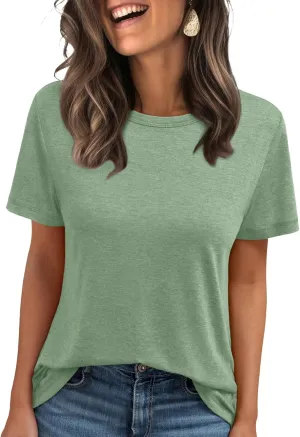 AUTOMET Summer Tops Women Spring Short Sleeve Shirts Beach Vacation Outfits Plus Size Workout Tshirts Casual Clothes 2025
