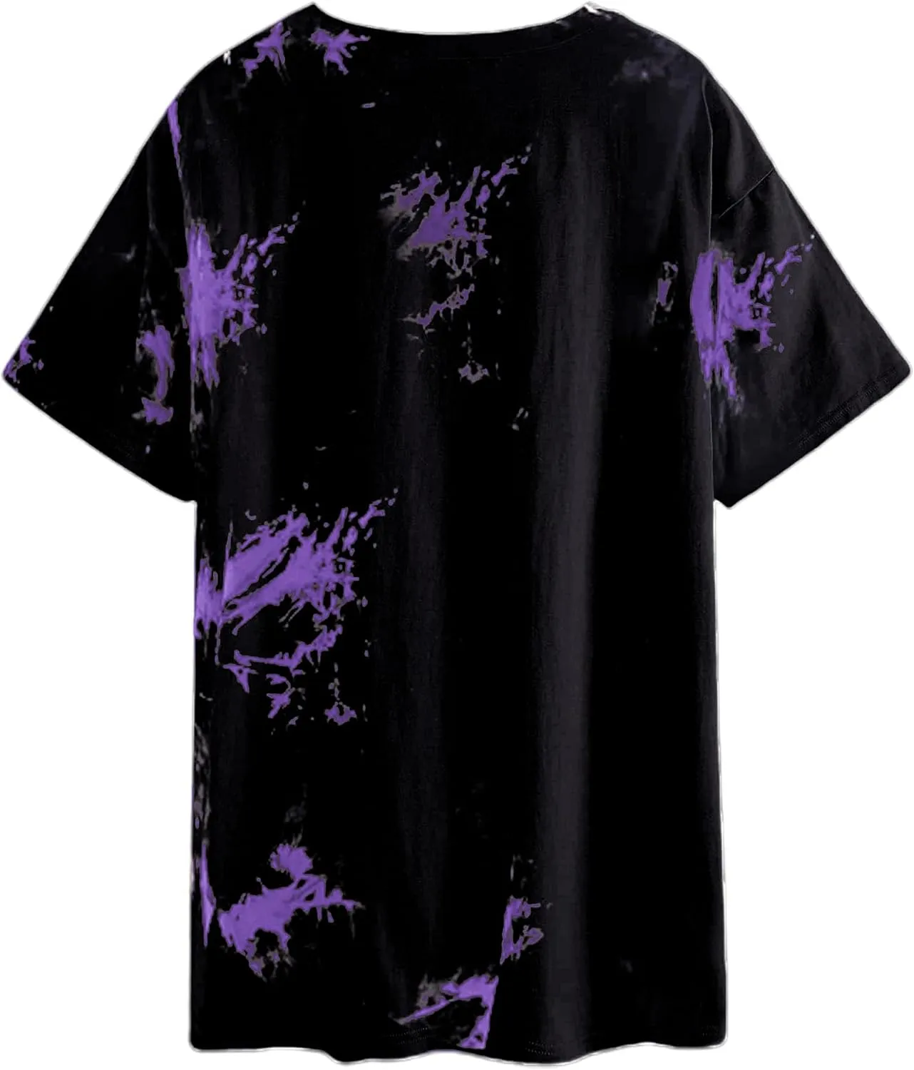 Avanova Women Letter Graphic Print Oversized Tee Shirt Short Sleeve Loose Fit Tops