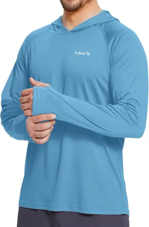 baleaf Men's Sun Protection Hoodie Shirt UPF 50  Long Sleeve UV SPF T-Shirts Rash Guard Fishing Swimming Lightweight