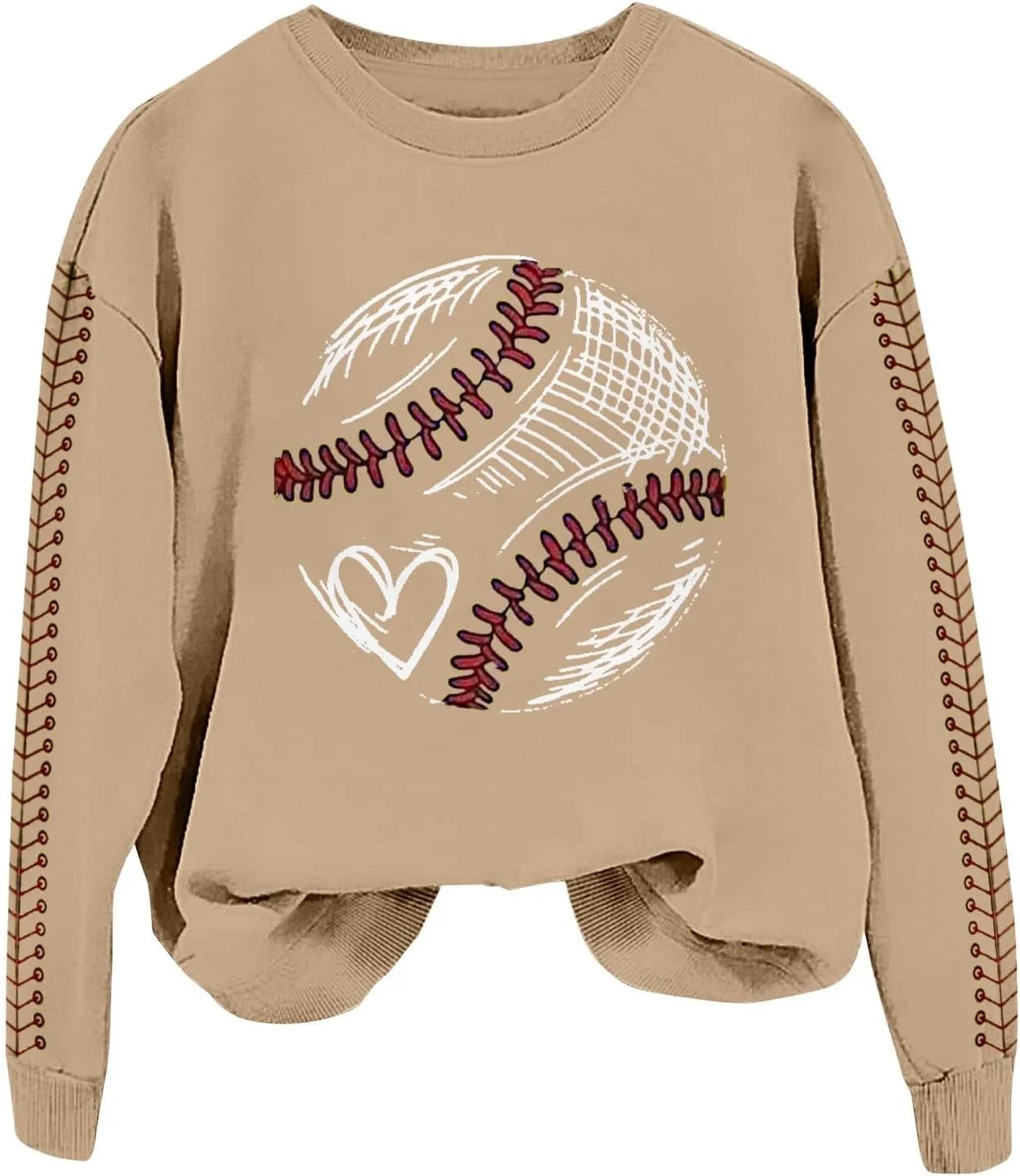 Baseball Sweatshirt for Womens 2025 Long Sleeve Comfy Baseball Shirts Softball Crewneck Graphic Pullover Top