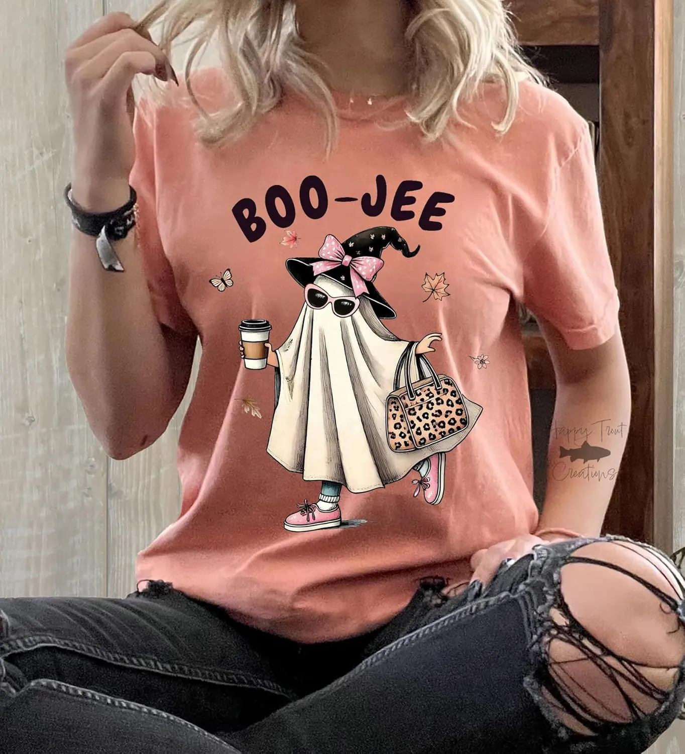 Basic Witch Halloween T Shirt Women Vintage Graphic Coffee Tees Shirt Short Sleeve Casual Funny Halloween Party Shirts