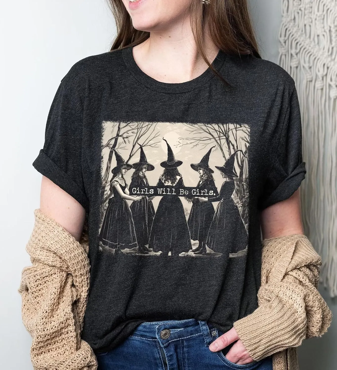 Basic Witch Halloween T Shirt Women Vintage Graphic Coffee Tees Shirt Short Sleeve Casual Funny Halloween Party Shirts