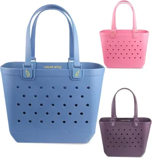 Beach Tote Bag XL size  Waterproof Tip Proof Rubber Tote for Travel, Pool, Groceries Sports & more