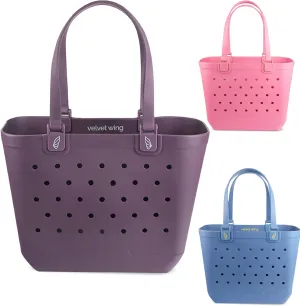 Beach Tote Bag XL size  Waterproof Tip Proof Rubber Tote for Travel, Pool, Groceries Sports & more