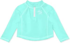BesserBay Unisex Baby UPF 50  Half Zip Long Sleeve Rash Guard Shirt 0-36 Months