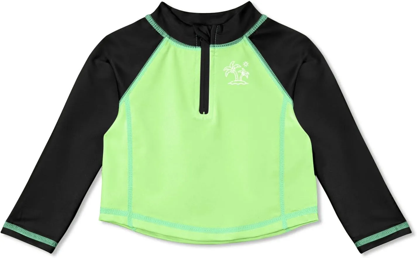BesserBay Unisex Baby UPF 50  Half Zip Long Sleeve Rash Guard Shirt 0-36 Months