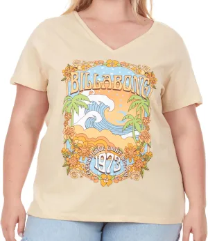 Billabong Plus Size T Shirts for Women - V Neck Oversized Womens Graphic Tees (XL-4X)