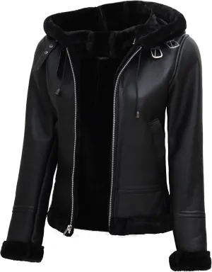 Blingsoul Womens Leather Jacket - Real Leather Winter Jackets for Women