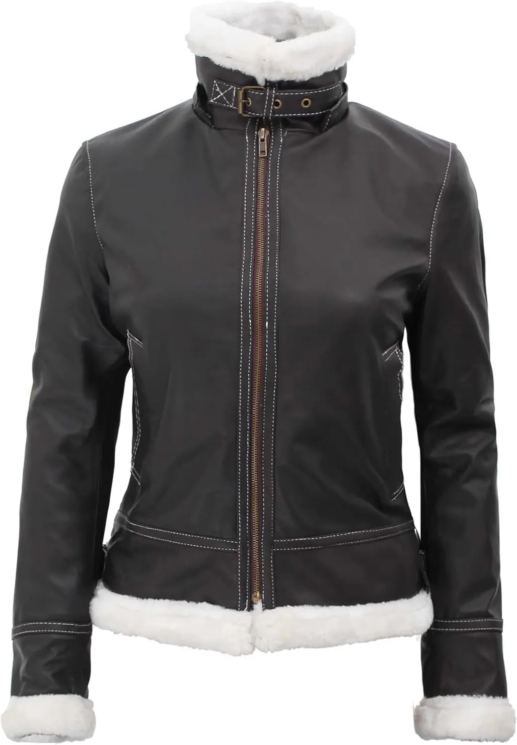 Blingsoul Womens Leather Jacket - Real Leather Winter Jackets for Women