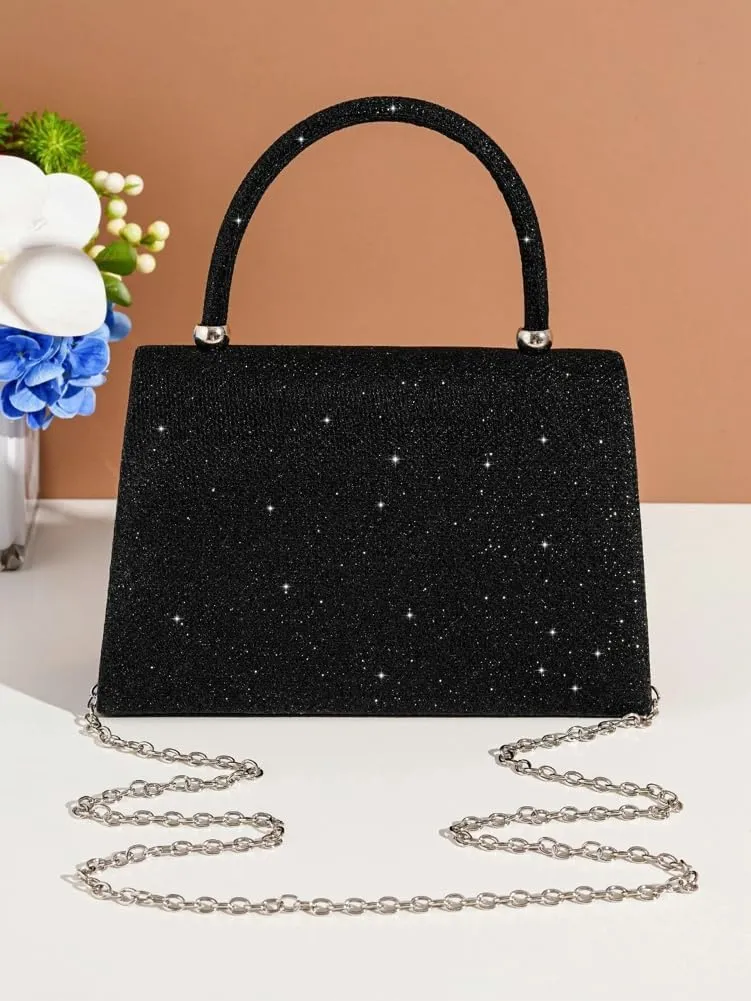 Bow-tie Clutch for Women Shiny Evening Bag Elegant Purse Gorgeous Handbags for Feast Party Wedding
