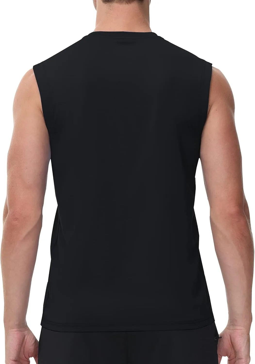 Cakulo Men's Workout Swim Sleeveless Shirts Quick Dry Beach Pool Tech Running Athletic Exercise Muscle Tank Top Big and Tall