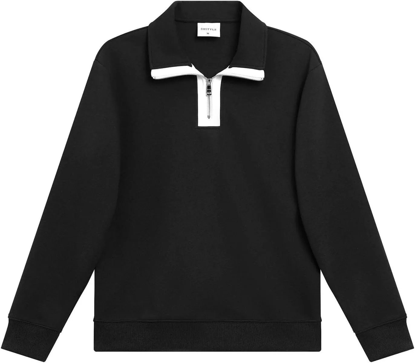 Cambkatl Heavyweight Sweatshirt for Men 1/4 Zipper Lapel Colorblock Crewneck Casual Long Sleeve Loose Pullover Tops