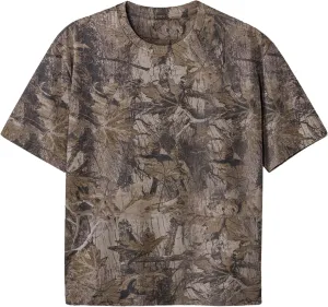 Camo Shirt for Women Mens Maple Leaf Print Short Sleeve Crewneck T-Shirts Summer Oversized Tee Shirts Streetwear