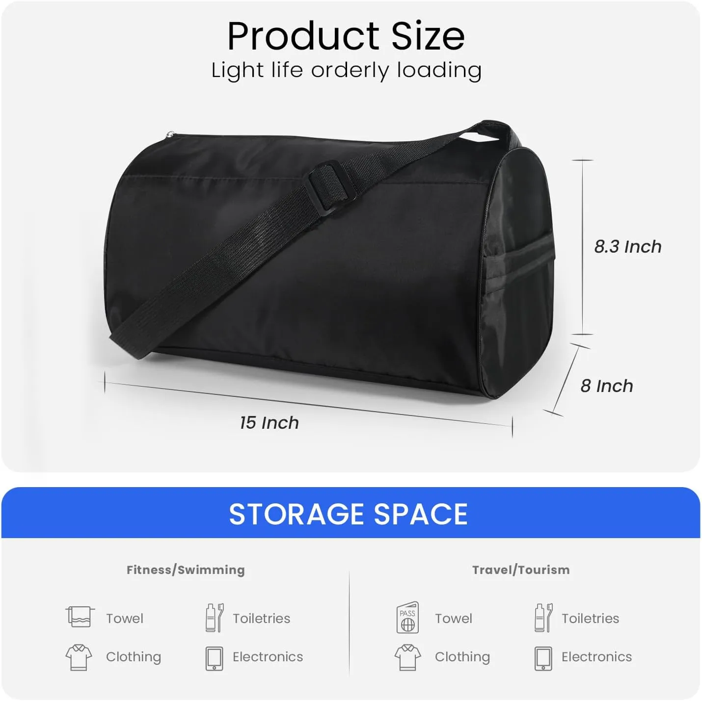C&F BOGMOST Small Gym Bag for Women & Men,Small Lightweight Duffel Bag Carry On Bags Mini Duffel Travel Bag Waterproof Sports Bags for Workout/Sport/Travel, Purple