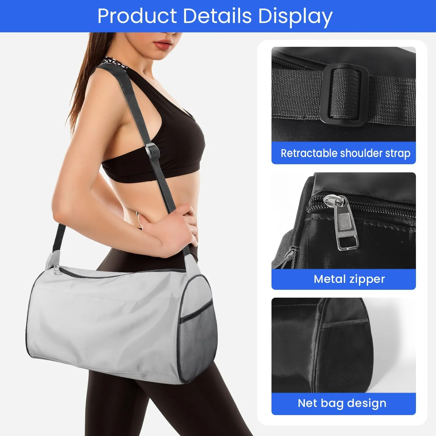 C&F BOGMOST Small Gym Bag for Women & Men,Small Lightweight Duffel Bag Carry On Bags Mini Duffel Travel Bag Waterproof Sports Bags for Workout/Sport/Travel, Purple