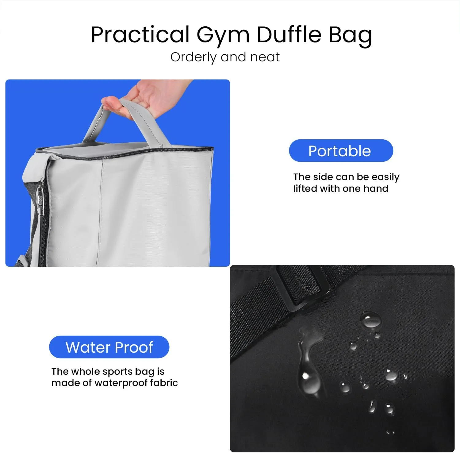 C&F BOGMOST Small Gym Bag for Women & Men,Small Lightweight Duffel Bag Carry On Bags Mini Duffel Travel Bag Waterproof Sports Bags for Workout/Sport/Travel, Purple