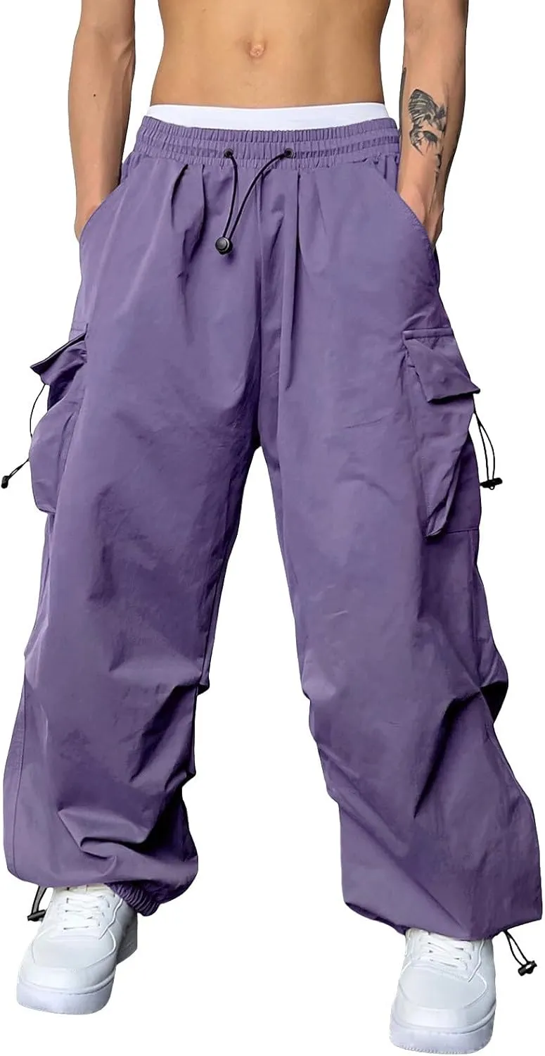 Cargo Joggers Men Stretch Casual Joggers Elastic Waist Drawstring Streetwear Pant Sweatpants with Pockets