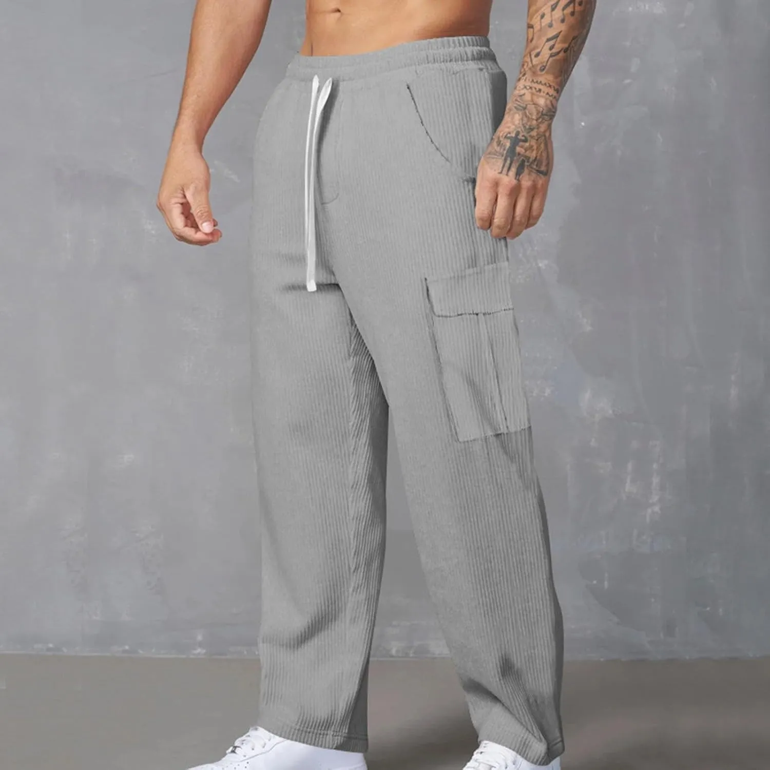 Cargo Pants for Men Joggers Casual Hiking Pants Workout Joggers Stretch Outdoor Twill Track Sweatpants Multi Pockets