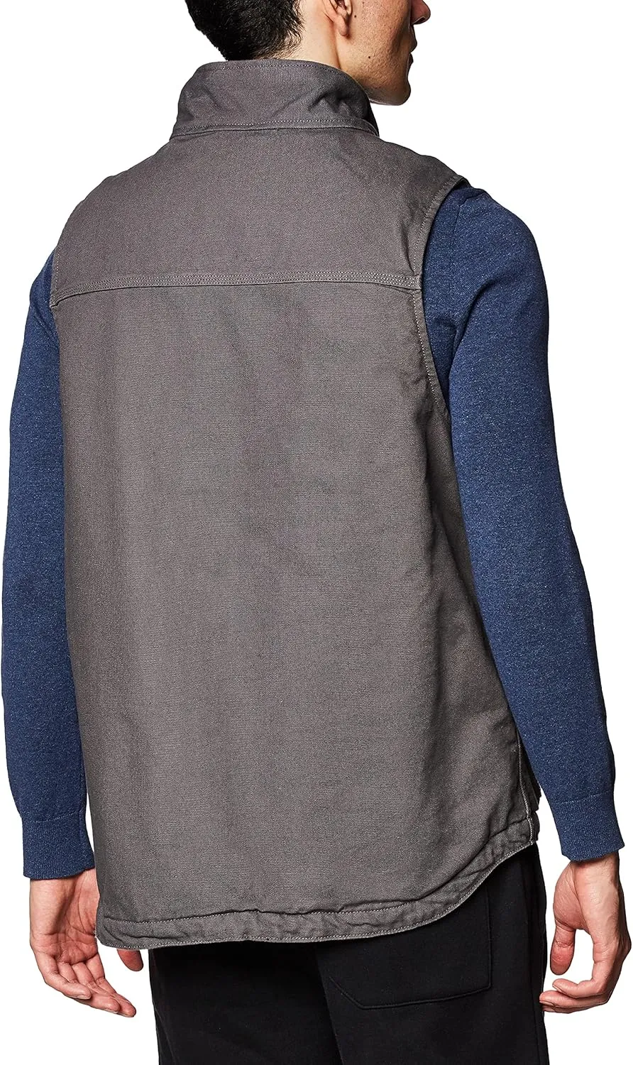 Carhartt Men's Loose Fit Washed Duck Sherpa-Lined Mock-Neck Vest