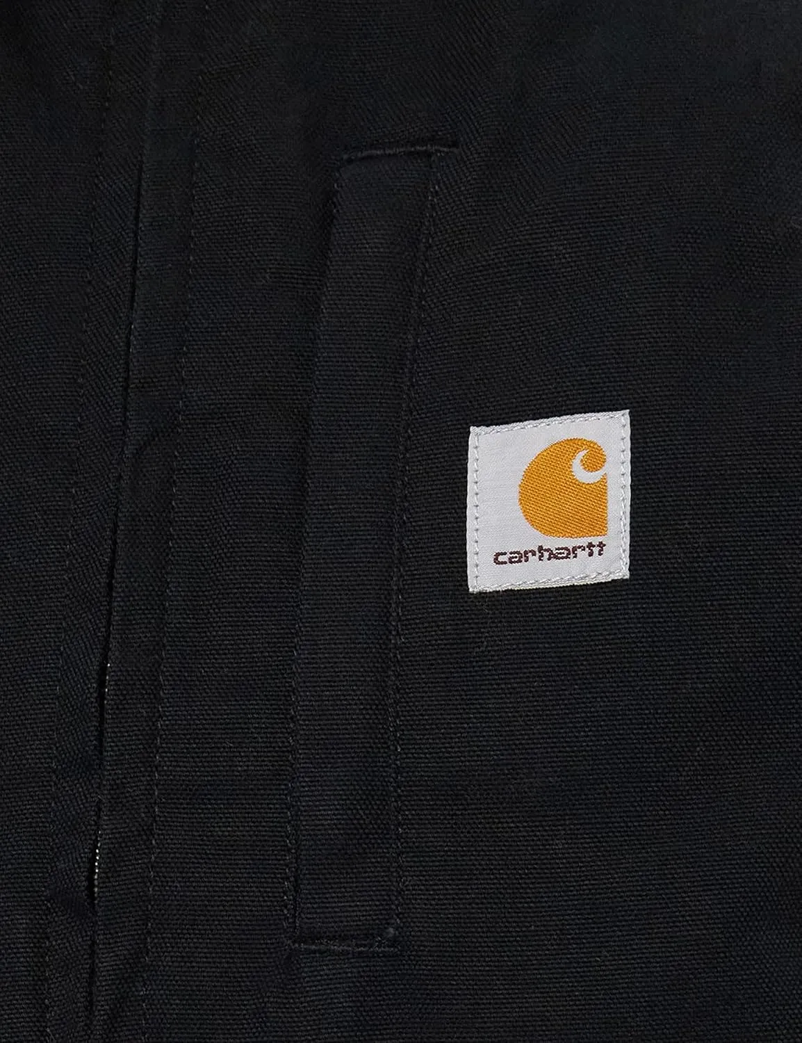 Carhartt Men's Loose Fit Washed Duck Sherpa-Lined Mock-Neck Vest