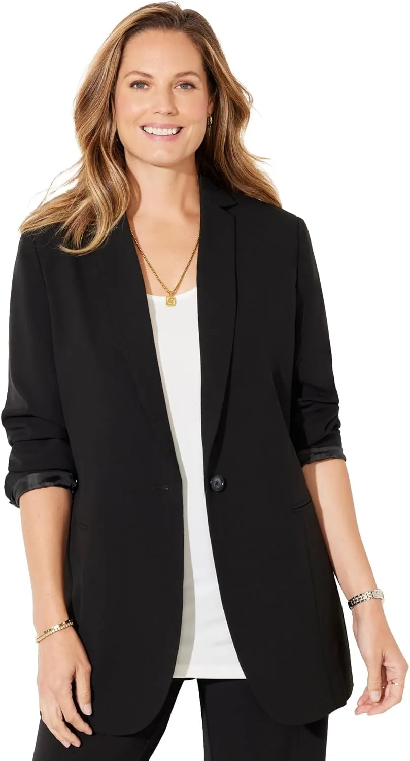 Catherines Women's Plus Size Right Fit; Blazer