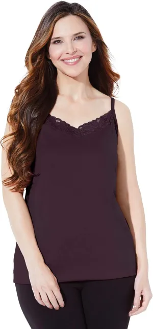 Catherines Women's Plus Size Suprema Cami with Lace