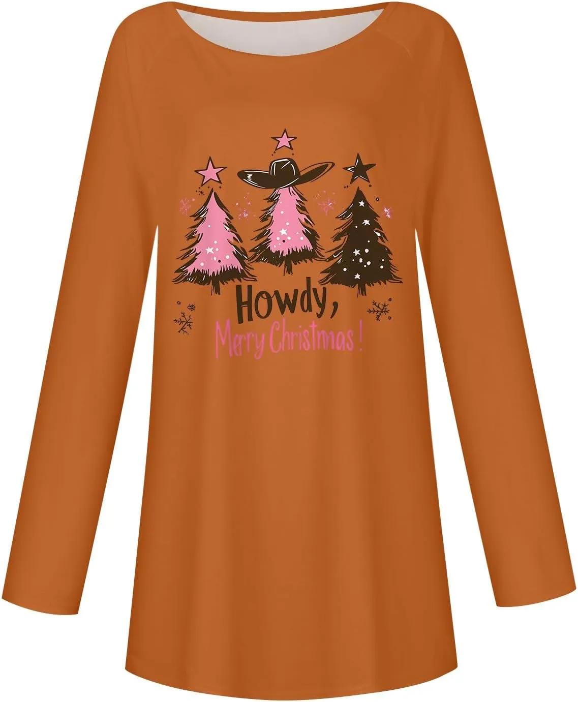 Christmas Sweatshirt for Women 2024 Funny Plus Size Print Sweatshirts Crewneck Long Sleeve Xmas Holiday Vacation Tops