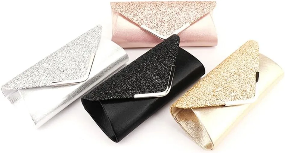 Clutch for Women Shiny Evening Bag Sparkly Purse Gorgeous Handbags for Party Wedding