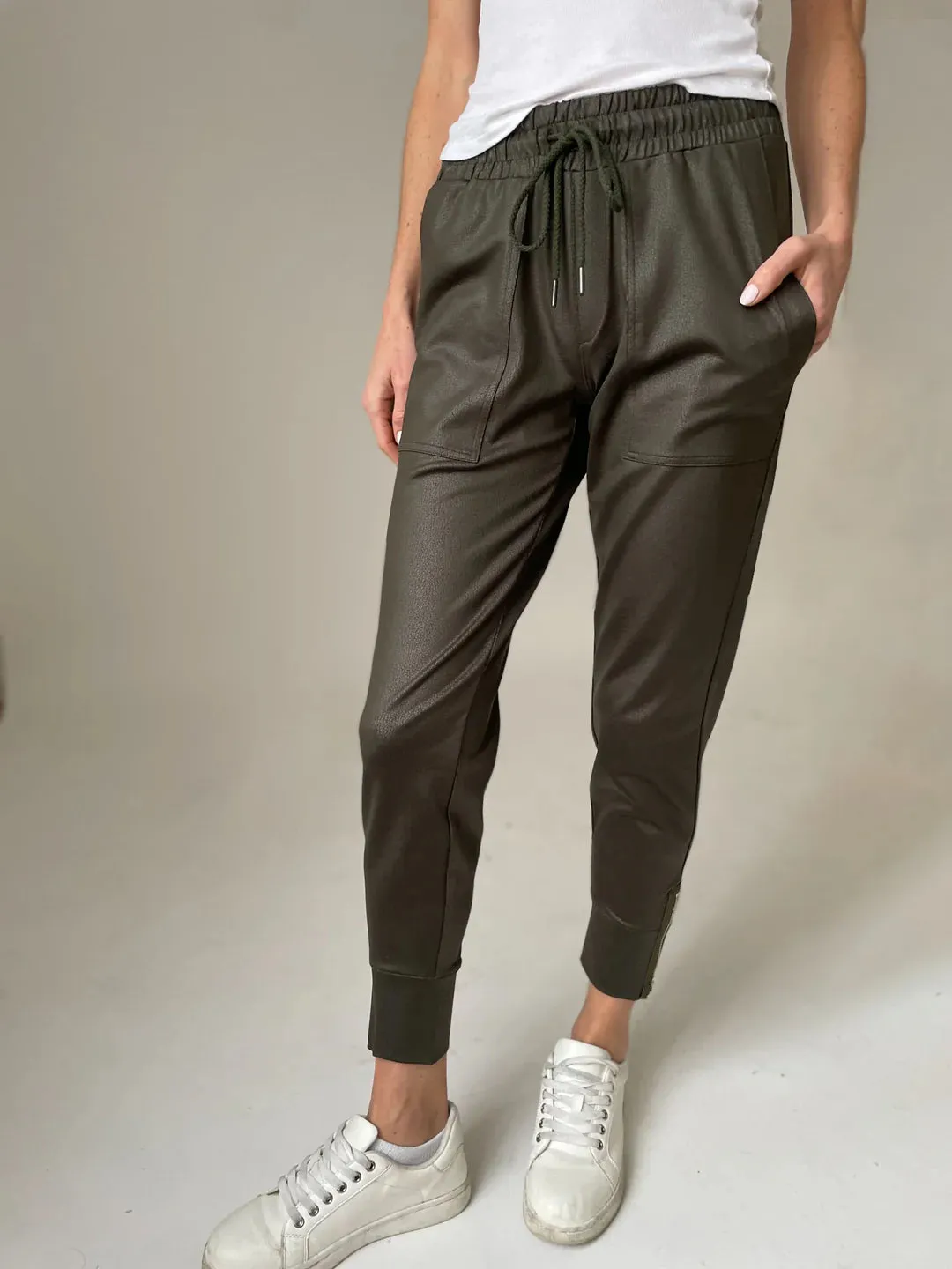 Coated Zip Jogger