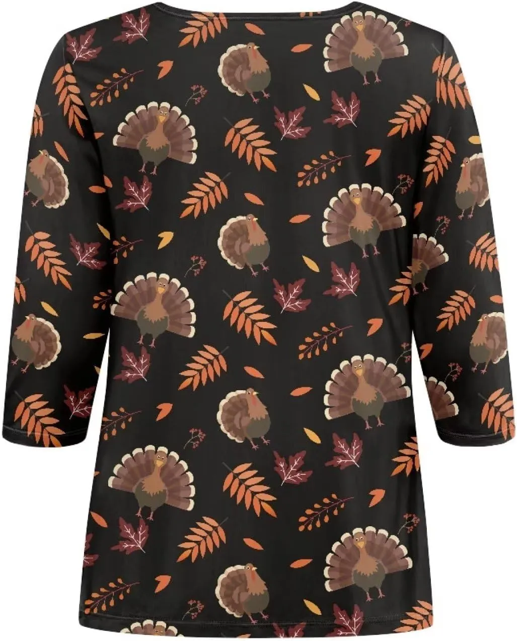 Coloranimal Three-Quarter Sleeve Shirts for Womens Tops Summer 3/4 Sleeve Y2K T Shirts Tee S-2XL