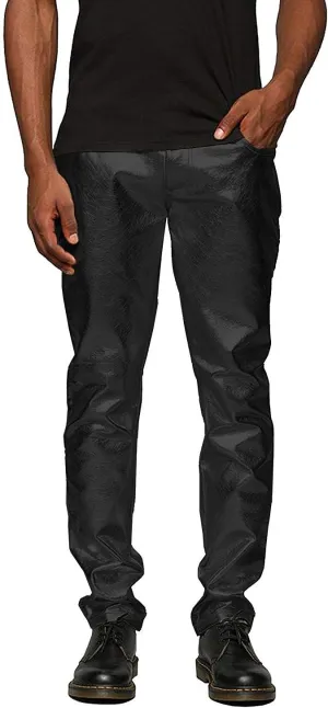 COOFANDY Men's Metallic Shiny Pants Night Club Pants 70s 80s 90s Disco Pant Party Dance Straight Leg Trousers