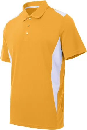 Corna Men's Big and Tall Golf Polo Shirts Moisture Wicking Performance Dry Fit Collared Shirts for Men L-6XL