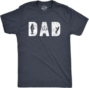 Crazy Dog Dad Fishing Shirts Funny Father's Day Reel Cool Dad Papa Grandpa Tees
