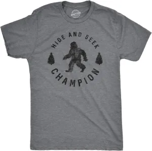 Crazy Dog Mens T Shirt Hide and Seek Champion Funny Bigfoot Graphic Sarcastic Tee